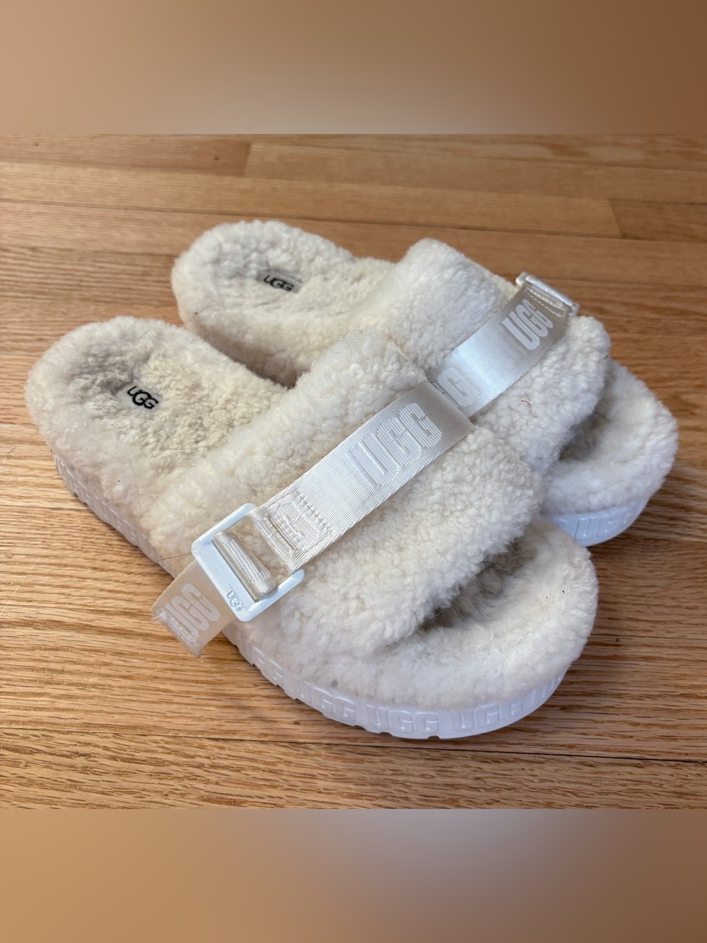 UGG Fluffita Plush Shearling Slide Sandals